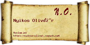 Nyikos Olivér névjegykártya