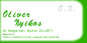 oliver nyikos business card